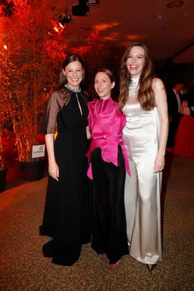 German Film Award 2022 Alexandra Maria Lara and Katharina Schüttler with Katrin Bauerfeind at the party at the Lola German Film Award 2021 ceremony at the Palais am Funkturm in Messe Berlin Copyright: xEventpressxGolejewskix