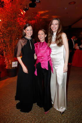 German Film Award 2022 Alexandra Maria Lara and Katharina Schüttler with Katrin Bauerfeind at the party at the Lola German Film Award 2021 ceremony at the Palais am Funkturm in Messe Berlin Copyright: xEventpressxGolejewskix