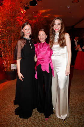 German Film Award 2022 Alexandra Maria Lara and Katharina Schüttler with Katrin Bauerfeind at the party at the Lola German Film Award 2021 ceremony at the Palais am Funkturm in Messe Berlin Copyright: xEventpressxGolejewskix