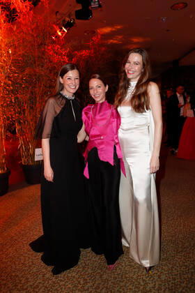 German Film Award 2022 Alexandra Maria Lara and Katharina Schüttler with Katrin Bauerfeind at the party at the Lola German Film Award 2021 ceremony at the Palais am Funkturm in Messe Berlin Copyright: xEventpressxGolejewskix
