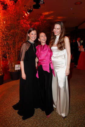 German Film Award 2022 Alexandra Maria Lara and Katharina Schüttler with Katrin Bauerfeind at the party at the Lola German Film Award 2021 ceremony at the Palais am Funkturm in Messe Berlin Copyright: xEventpressxGolejewskix