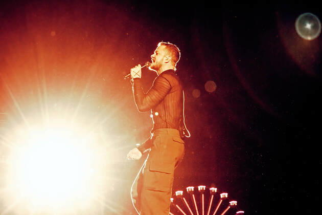 July 8, 2022, Madrid, Spain: Dan Reynolds of Imagine Dragons performs on stage at MadCool in Ifema, Madrid. Madrid Spain - ZUMAs197 20220708_zaa_s197_048 Copyright: xValeriaxMagrix
