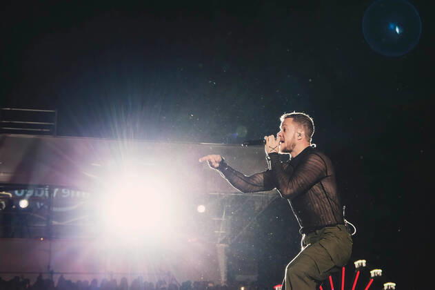 Entertainment Themen der Woche KW27 Entertainment Bilder des Tages July 8, 2022, Madrid, Spain: Dan Reynolds of Imagine Dragons performs on stage at MadCool in Ifema, Madrid. Madrid Spain - ZUMAs197 20220708_zaa_s197_050 Copyright: xValeriaxMagrix