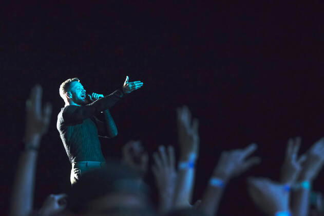 July 8, 2022, Madrid, Spain: Dan Reynolds of Imagine Dragons performs on stage at MadCool in Ifema, Madrid. Madrid Spain - ZUMAs197 20220708_zaa_s197_061 Copyright: xValeriaxMagrix