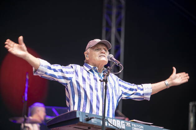The Beach Boys Sixty Years of the Sound of Summer with Bruce Johnston keyboards from 1965, born June 27, 1942 in Chicago, Illinois, as Billy Baldwin live during an open air performance at the Freilichtbühne Junge Garde Dresden