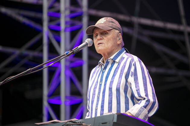 The Beach Boys Sixty Years of the Sound of Summer with Bruce Johnston keyboards from 1965, born June 27, 1942 in Chicago, Illinois, as Billy Baldwin live during an open air performance at the open air stage Junge Garde Dresden