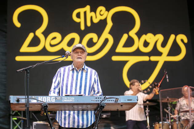 The Beach Boys Sixty Years of the Sound of Summer with Bruce Johnston keyboards from 1965, born June 27, 1942 in Chicago, Illinois, as Billy Baldwin live during an open air performance at the open air stage Junge Garde Dresden