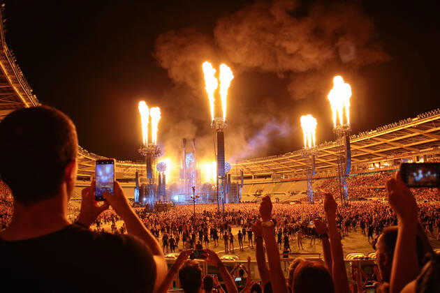 Six years after their last visit to Italy, and three years after the announcement of their return to our country with consequent postponements due to Covid, Rammstein finally went on stage last night, July 12, at the Stadio Olimpico Grande Turin  Copyright: xMatteoxChinellatox xipa-agency.nx xMatteoxChinellatox