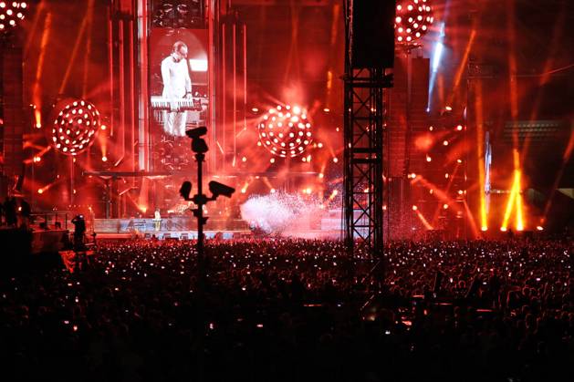 Six years after their last visit to Italy, and three years after the announcement of their return to our country with consequent postponements due to Covid, Rammstein finally went on stage last night, July 12, at the Stadio Olimpico Grande Turin  Copyright: xMatteoxChinellatox xipa-agency.nx xMatteoxChinellatox
