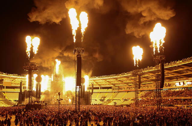 Six years after their last visit to Italy, and three years after the announcement of their return to our country with consequent postponements due to Covid, Rammstein finally went on stage last night, July 12, at the Stadio Olimpico Grande Turin  Copyright: xMatteoxChinellatox xipa-agency.nx xMatteoxChinellatox