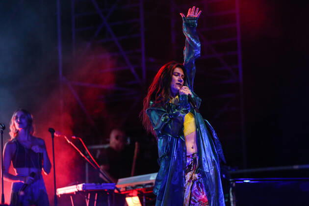 Elisa performs on stage at Aqualand - Vasto during Elisa del Back To The Future Live Tour , Italian singer Music Concert in Vasto, Italy, July 20 2022  Copyright: xDavidexDixLallax xipa-agency.netx xLivexMediax