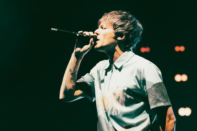 July 25, 2022: MELBOURNE AUSTRALIA - JULY 25: Louis Tomlinson performs at a sold out Margaret Court Arena on July 25, 2022 in Melbourne, Australia. - ZUMAp121 1013398951st Copyright: xChrisxPutnamx