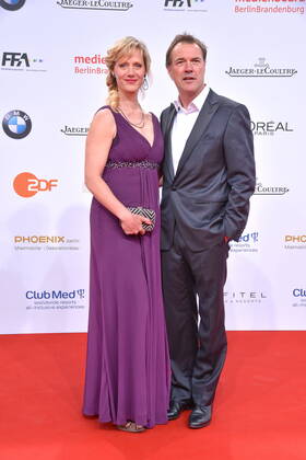 award Ceremony of Germans Film Awards Anna Schudt and Sebastian Cook at the Arrival to the award Ceremony of Germans Film Awards Lola at Palais on Radio tower in Berlin Berlin, 28 04 2017