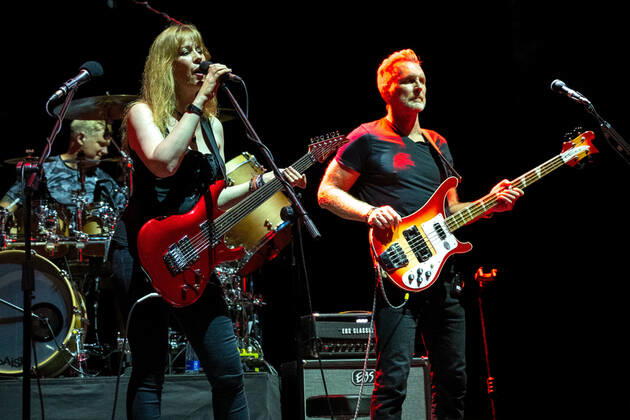 Concert of Steve Hackett, legendary guitarist of Genesis with Genesis revisited - Second out + More!Concert in Rome on 30.07.2022. Band: Steve Hackett - guitars, Roger King - keyboards Craig Blundell - drums, percussion and voice Rob Townsend - sax, flaute and percussion Jonas Reingold - bass and guitars Nad Sylvan - voice join the band Amanda Lehmann voice and guitars  Copyright: xClaudioxEnea SportReporterx xipax xLivexMediax