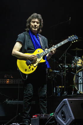 Concert of Steve Hackett, legendary guitarist of Genesis with Genesis revisited - Second out + More!Concert in Rome on 30.07.2022. Band: Steve Hackett - guitars, Roger King - keyboards Craig Blundell - drums, percussion and voice Rob Townsend - sax, flaute and percussion Jonas Reingold - bass and guitars Nad Sylvan - voice join the band Amanda Lehmann voice and guitars  Copyright: xClaudioxEnea SportReporterx xipax xLivexMediax