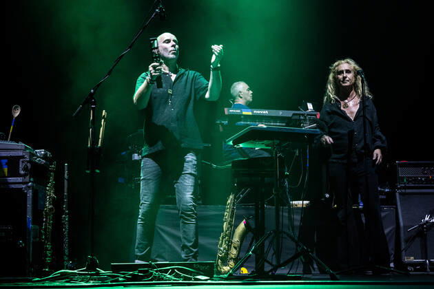 Concert of Steve Hackett, legendary guitarist of Genesis with Genesis revisited - Second out + More!Concert in Rome on 30.07.2022. Band: Steve Hackett - guitars, Roger King - keyboards Craig Blundell - drums, percussion and voice Rob Townsend - sax, flaute and percussion Jonas Reingold - bass and guitars Nad Sylvan - voice join the band Amanda Lehmann voice and guitars  Copyright: xClaudioxEnea SportReporterx xipax xLivexMediax