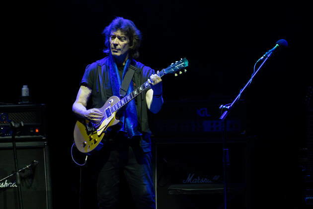 Concert of Steve Hackett, legendary guitarist of Genesis with Genesis revisited - Second out + More!Concert in Rome on 30.07.2022. Band: Steve Hackett - guitars, Roger King - keyboards Craig Blundell - drums, percussion and voice Rob Townsend - sax, flaute and percussion Jonas Reingold - bass and guitars Nad Sylvan - voice join the band Amanda Lehmann voice and guitars  Copyright: xClaudioxEnea SportReporterx xipax xLivexMediax