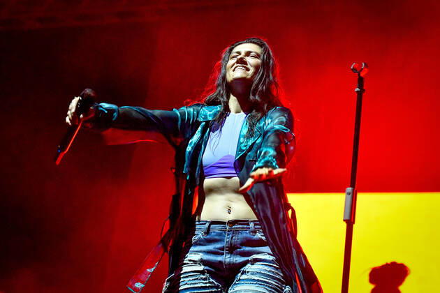 Elisa performing and singing on stage during Elisa - Back To The Future Live Tour 2022, Italian singer Music Concert in Treviso, Italy, August 02 2022  Copyright: xEttorexGriffonix xipa-agency.netx xLivexMediax