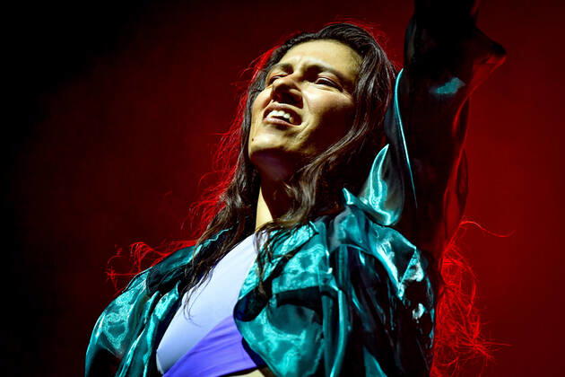 Elisa performing and singing on stage during Elisa - Back To The Future Live Tour 2022, Italian singer Music Concert in Treviso, Italy, August 02 2022  Copyright: xEttorexGriffonix xipa-agency.netx xLivexMediax