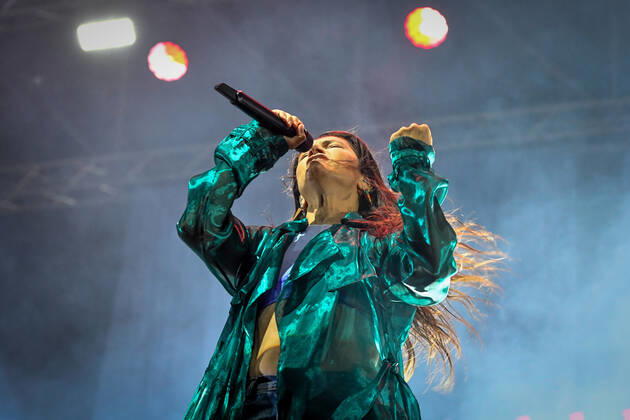 Elisa performing and singing on stage during Elisa - Back To The Future Live Tour 2022, Italian singer Music Concert in Treviso, Italy, August 02 2022  Copyright: xEttorexGriffonix xipa-agency.netx xLivexMediax
