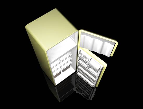 3D render of a modern fridge  Copyright: kirstyxpargeter 30229012