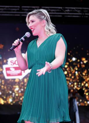 Laura Wilde at the Schlager Radio Schlager Hammer Tour 2022 in Oranienburg