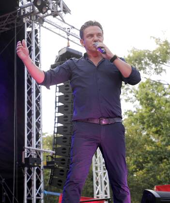 Stefan Mross at the Schlager Radio Schlager Hammer Tour 2022 in Oranienburg