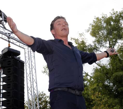 Stefan Mross at the Schlager Radio Schlager Hammer Tour 2022 in Oranienburg