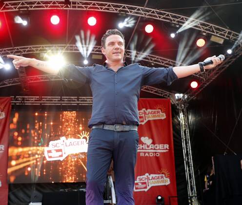 Stefan Mross at the Schlager Radio Schlager Hammer Tour 2022 in Oranienburg