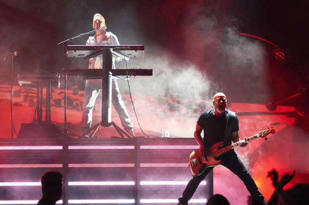 Osmo Ikonen and Raul Ruutu of Sunrise Avenue live at a concert of the Thank You For Everything The Final Tour at ZAG Arena Hannover, 14 08 2022 Foto:xU.xStammx xFuturexImage