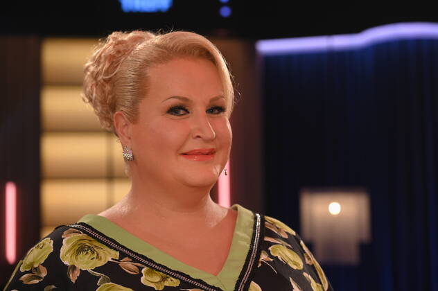 Comedienne Daphne de Luxe, civil name Daphne Haderlein as guest in the WDR talk show Kölner Treff