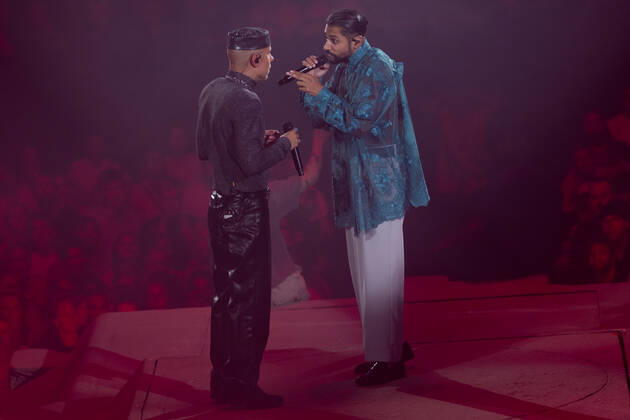 Karpe Oslo, Norway. 18th, August 2022. The Norwegian rap duo Karpe performs a live concert at Oslo Spektrum in Oslo. The duo consists of the two rappers Magdi Omar Ytreeide Abdelmaguid and Chirag Rashmikant Patel. Photo credit: Gonzales Photo - Per-Otto Oppi). Oslo Norway  Copyright: xGonzalesxPhoto Per-OttoxOppix