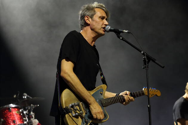 Dirk von Lowtzow of the band Tocotronic at a concert in the Columbiahalle in Berlin, 20 August 2022 Tocotronic concert Berlin