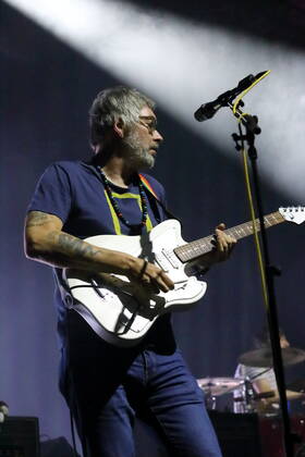 Rick McPhail of the band Tocotronic at a concert in the Columbiahalle in Berlin, 20 August 2022 Tocotronic concert Berlin
