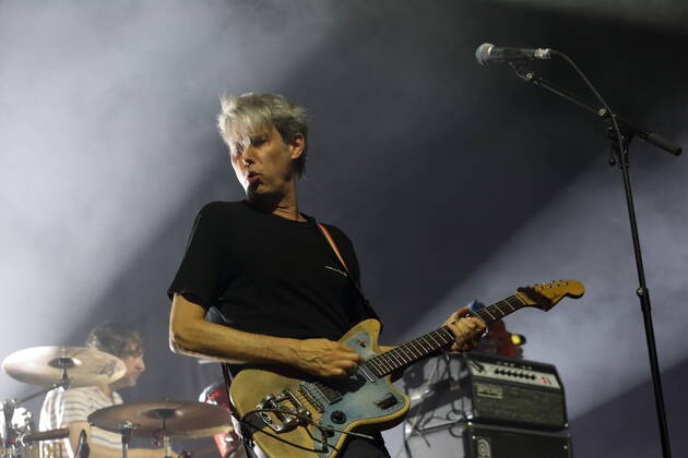 Dirk von Lowtzow of the band Tocotronic at a concert in the Columbiahalle in Berlin, 20 August 2022 Tocotronic concert Berlin