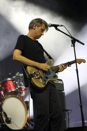 Dirk von Lowtzow of the band Tocotronic at a concert in the Columbiahalle in Berlin, 20 August 2022 Tocotronic concert Berlin