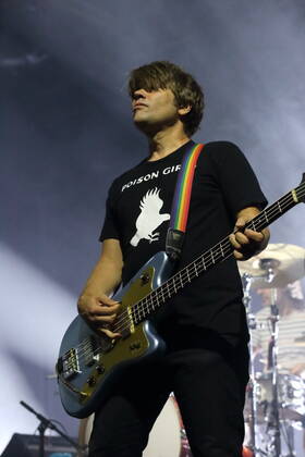Jan Müller of the band Tocotronic at a concert in the Columbiahalle in Berlin, 20 August 2022 Tocotronic concert Berlin