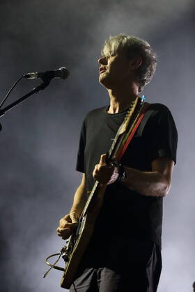 Dirk von Lowtzow of the band Tocotronic at a concert in the Columbiahalle in Berlin, 20 August 2022 Tocotronic concert Berlin