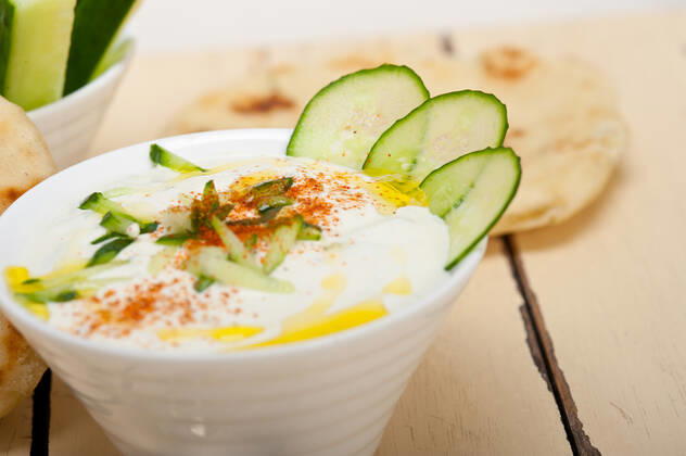 Arab middle east salatit laban wa khÃ¢ÂÄÂ™yar Khyar Bi Laban goat yogurt and cucumber salad , 17940478.jpg, Khyar Bi Laban, salatit laban wa khyar, Maast o Khiar, CacÄÂ±k, Haydari, Kurmanji, jajeek, meze, food, salad, cuisine, yogurt, cucumber, tzatziki, mediterranean, greek, traditional, dip, zaziki, dill, mezze, gourmet, arab, garlic, appetizer, closeup, summer, meal, lebanese, dish, yoghourt, raita, delicious, vegetarian, vegetable, natural, nutrition, fresh, sauce, cream, snejanka, bulgarian, yoghurt, tarator, arabic, nobody,