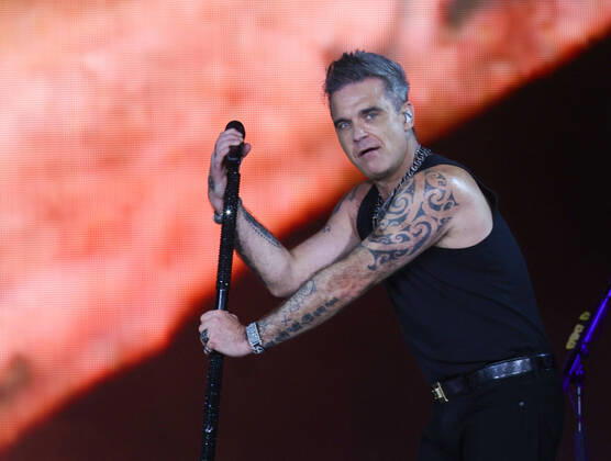 27.08.2022, Munich, GER, Bavaria Sounds, Munich, ROBBIE WILLIAMS, pictured Robbie Williams, concert,