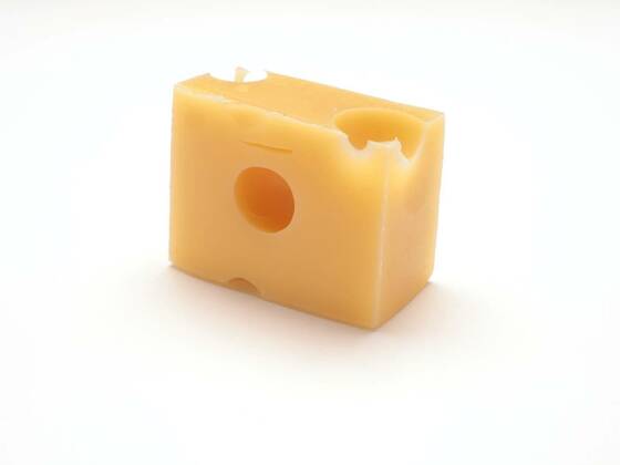  A piece of organic Emmental cheese on a white background, A piece of organic Emmental cheese on a white background, healthy food, A piece of organic Emmental cheese on a white background, healthy food, 22.09.2021, Copyright: xb.Artex Panthermedia30742457.jpg