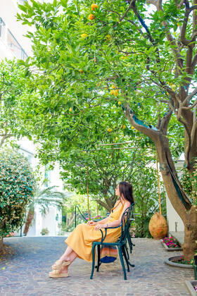 Woman in yellow dress in lemon garden of Sorrento at summer in Italy, model released, , 30503314.jpg, sorrento, lemon, woman, vacation, garden, relax, italian, enjoy, smell, amalfi, farm, italy, agriculture, amalfitana, branch, bright, bunch, citrus, closeup, crop, cultivated, culture, day, foliage, food, fresh, freshness, fruit, gardening, green, growing, growth, hanging, harvest, healthy, horticulture, juicy, leaf, lemons, mediterranean, nature, orchard, organic, plant, ripe, tranquil, tree, trees, vitamin, yellow,