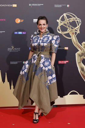 Actress Nicole Ansari Cox at the Cologne Emmy Cocktail 2022 on the occasion of the 16 Cologne Jury Session of the International Emmy at Arff Castle Cologne, 31 08 2022 NRW Germany. Copyright: xChristophxHardtx