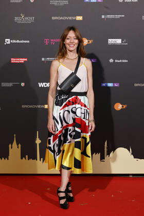 Actress Lavinia Wilson at the Cologne Emmy Cocktail 2022 on the occasion of the 16 Cologne Jury Session of the International Emmy at Arff Castle Cologne, 31 08 2022 NRW Germany. Copyright: xChristophxHardtx