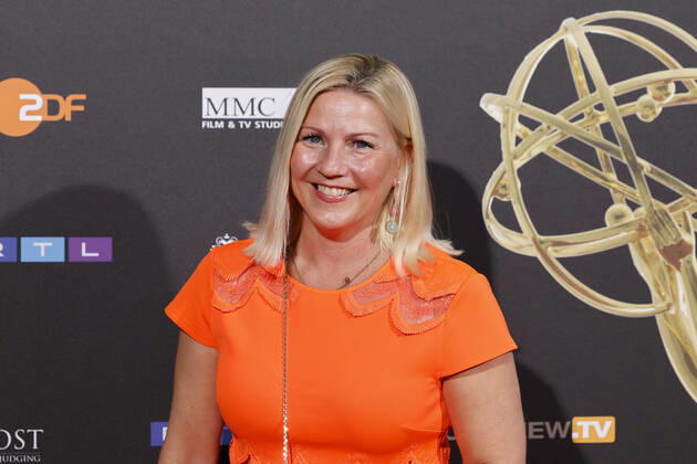 TV presenter Aleksandra Bechtel at the Cologne Emmy Cocktail 2022 on the occasion of the 16 Cologne Jury Session of the International Emmy at Arff Castle Cologne, 31 08 2022 NRW Germany Copyright: xChristophxHardtx
