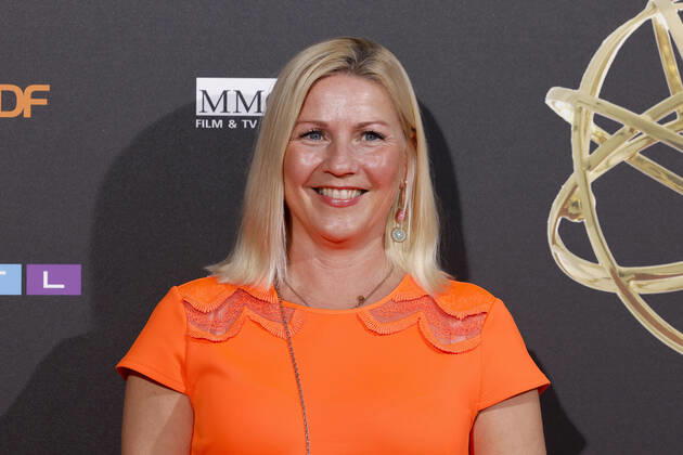 TV presenter Aleksandra Bechtel at the Cologne Emmy Cocktail 2022 on the occasion of the 16 Cologne Jury Session of the International Emmy at Arff Castle Cologne, 31 08 2022 NRW Germany Copyright: xChristophxHardtx