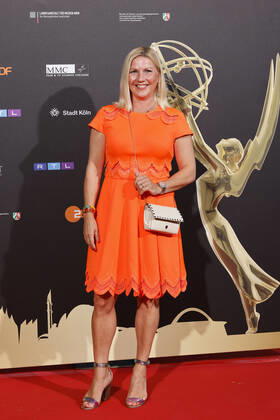 TV presenter Aleksandra Bechtel at the Cologne Emmy Cocktail 2022 on the occasion of the 16 Cologne Jury Session of the International Emmy at Arff Castle Cologne, 31 08 2022 NRW Germany Copyright: xChristophxHardtx