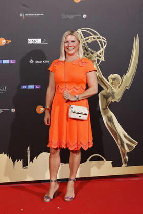 TV presenter Aleksandra Bechtel at the Cologne Emmy Cocktail 2022 on the occasion of the 16 Cologne Jury Session of the International Emmy at Arff Castle Cologne, 31 08 2022 NRW Germany Copyright: xChristophxHardtx