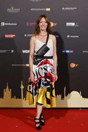 Actress Lavinia Wilson at the Cologne Emmy Cocktail 2022 on the occasion of the 16 Cologne Jury Session of the International Emmy at Arff Castle Cologne, 31 08 2022 NRW Germany. Copyright: xChristophxHardtx