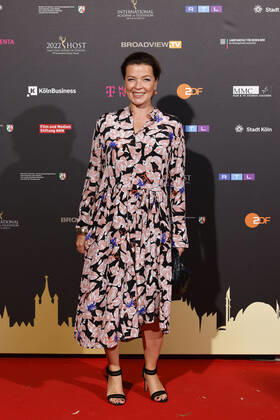 Journalist Julia Melchior at the Cologne Emmy Cocktail 2022 on the occasion of the 16 Cologne Jury Meeting of the International Emmy at Arff Castle Cologne, 31 08 2022 NRW Germany Copyright: xChristophxHardtx